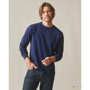 American Giant Men’s Blue Premium Slub Crew Tee Long Sleeve Size 2XL NWOT